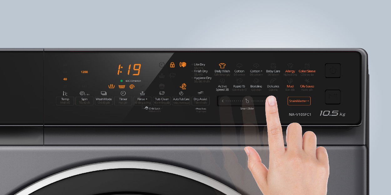 Máy giặt lồng ngang Panasonic 3Di Inverter 10kg NA-V10FA1LVT